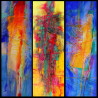 THREE FIGURES - 3 Paintings 160x40cm each