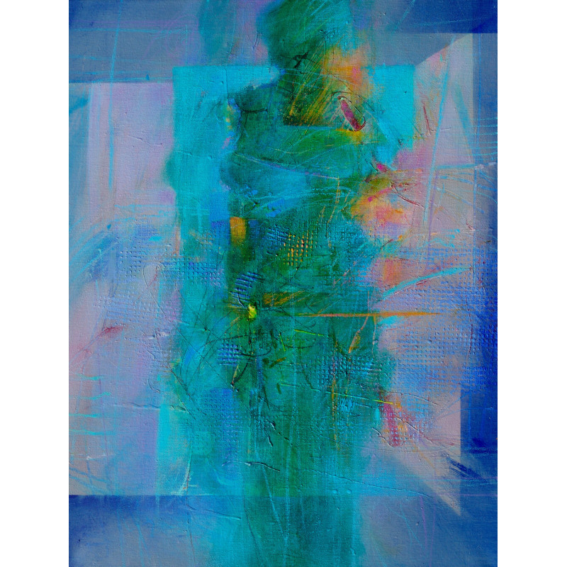 Antoni karwowski painting - Green figure – 100x80cm