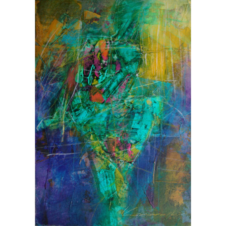 Green figure – 100x80 Antoni Karwowski Art